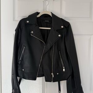 Zara Women's Black Leather Jacket